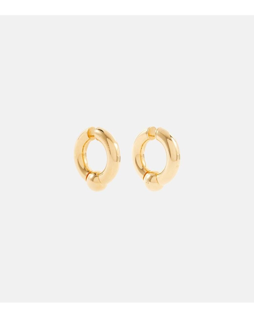 Pendientes De Aro Mega Balenciaga de color Metallic