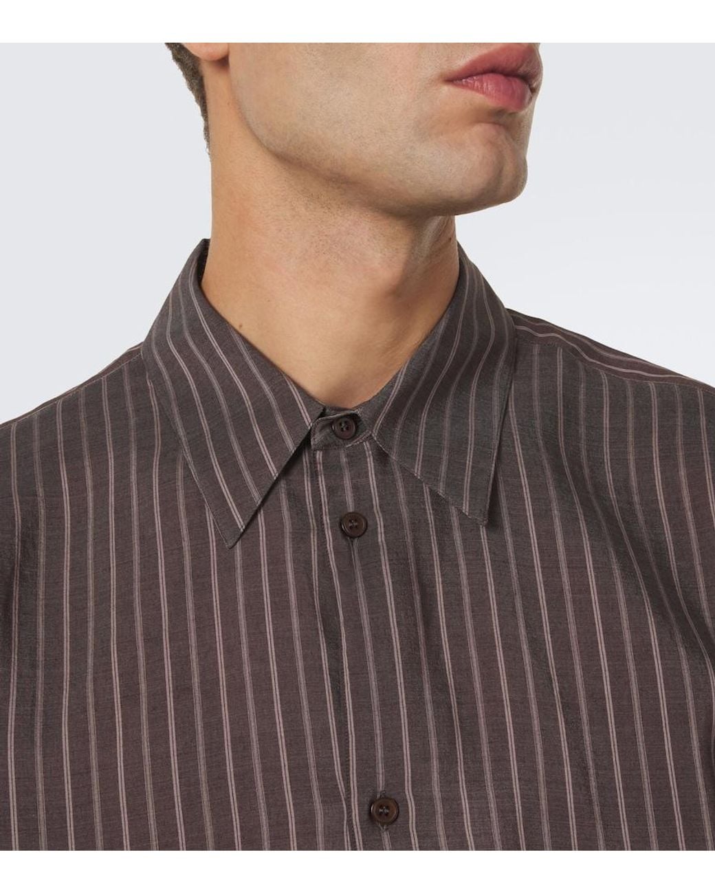 Studio Nicholson Brown View Striped Shirt for men