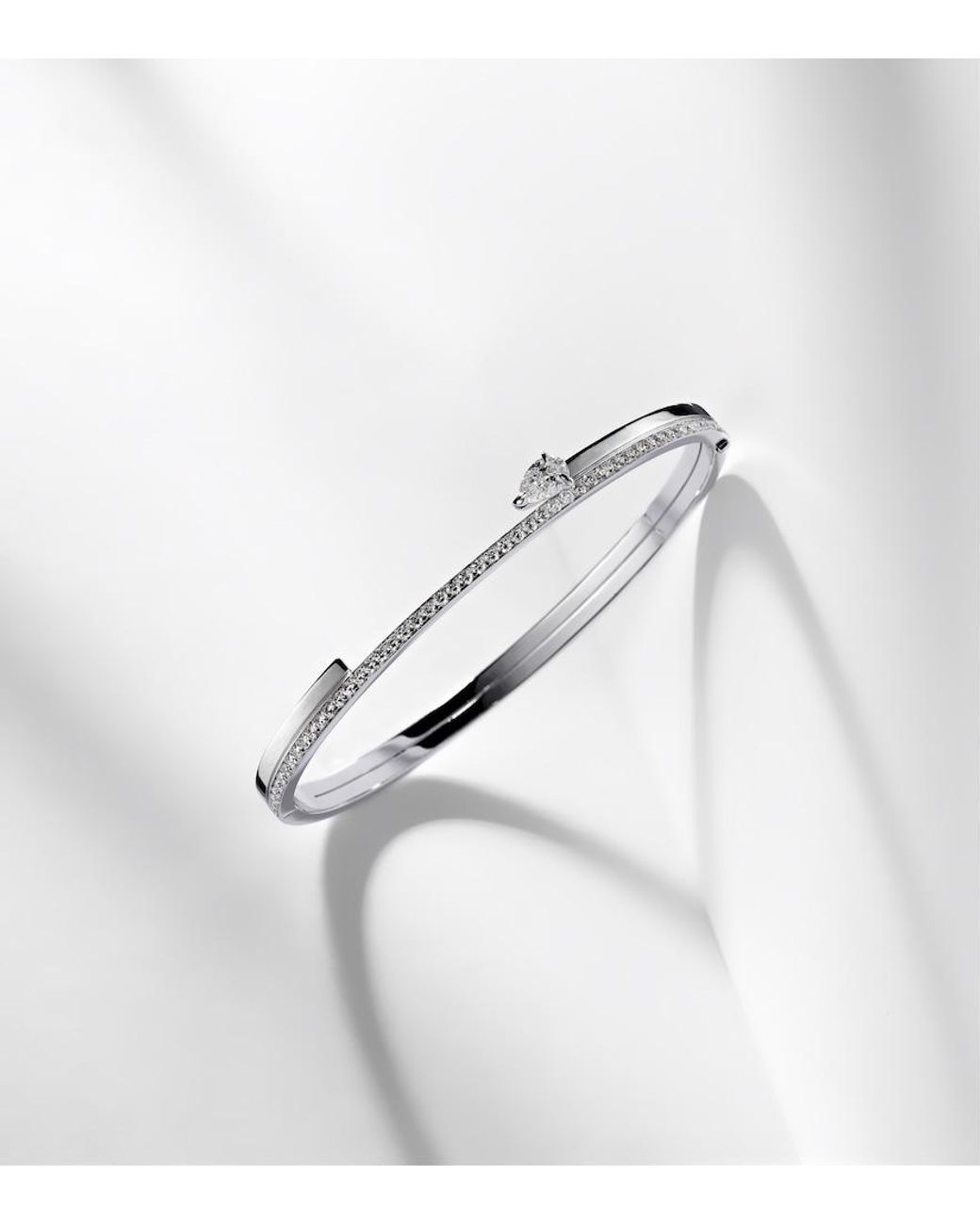 Repossi Metallic Serti Sur Vide 18Kt Bangle With Diamonds