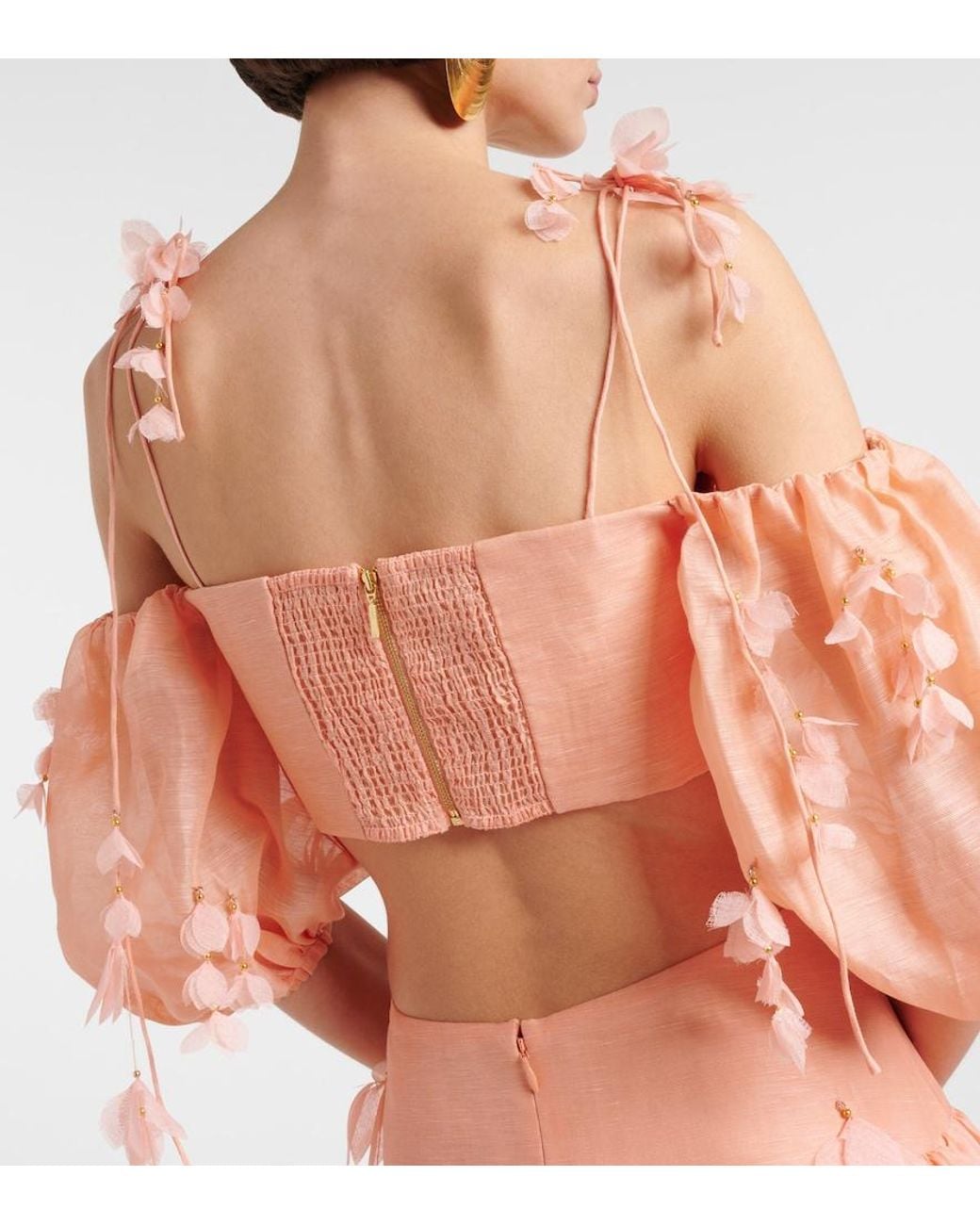 Top Cropped Dawning di Zimmermann in Pink