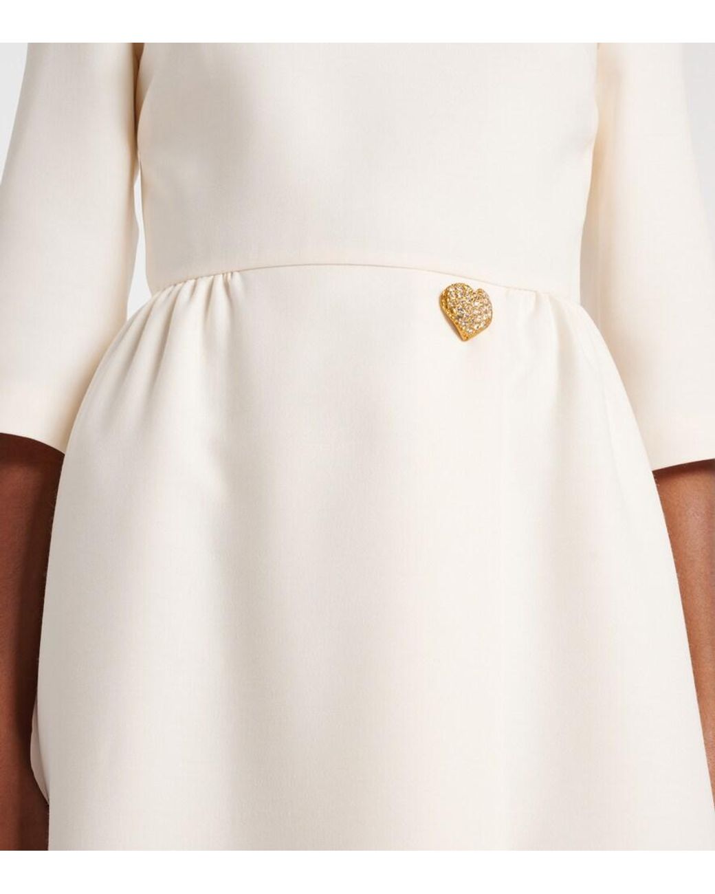 Valentino Garavani Natural Crepe Couture Midi Dress