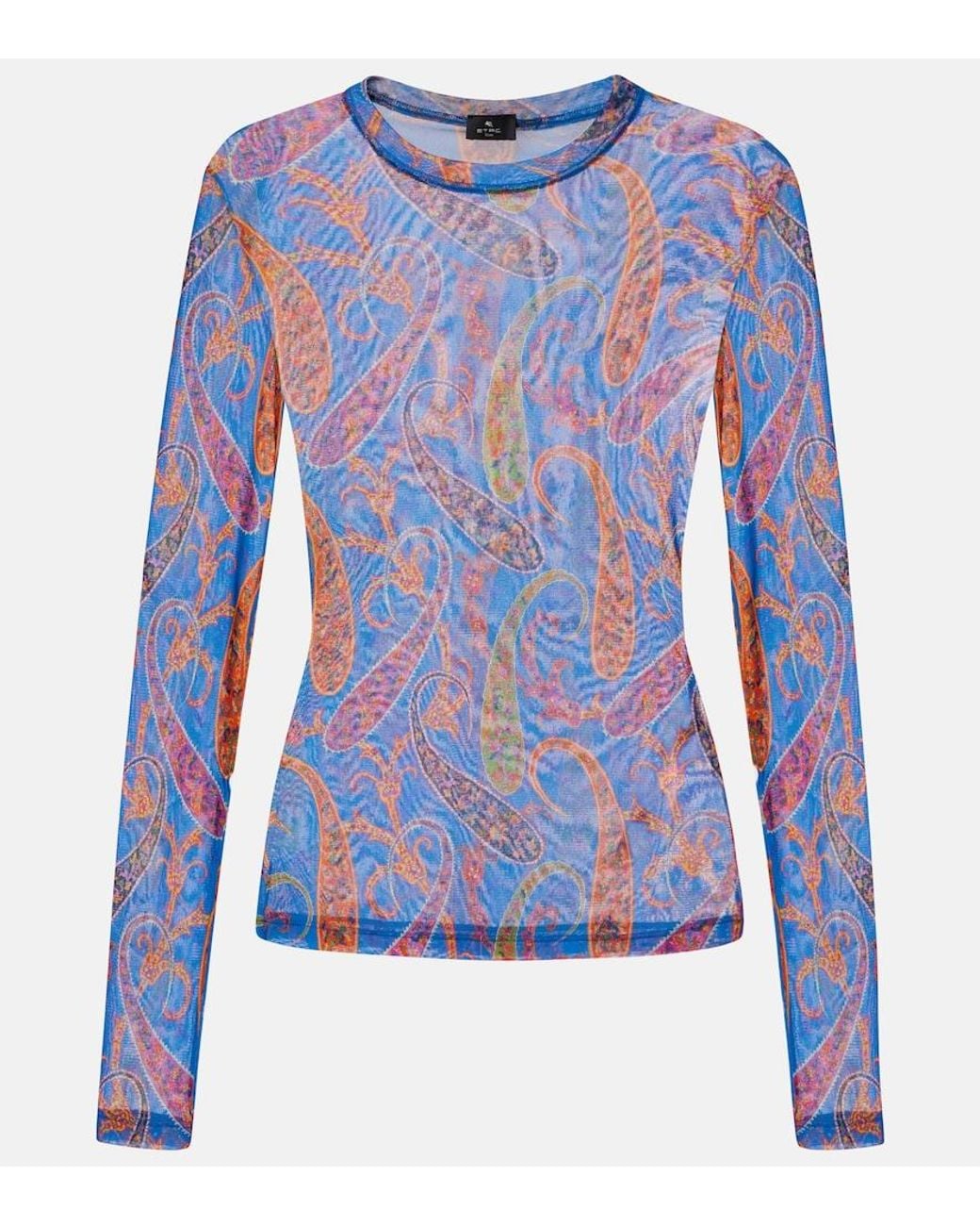 Top En Tulle Etro en coloris Blue