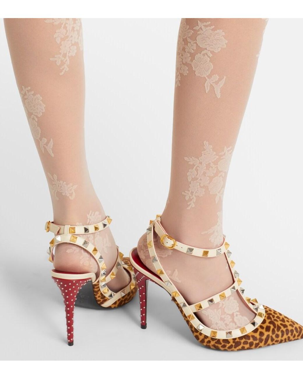 Valentino Garavani Natural Floral Tights