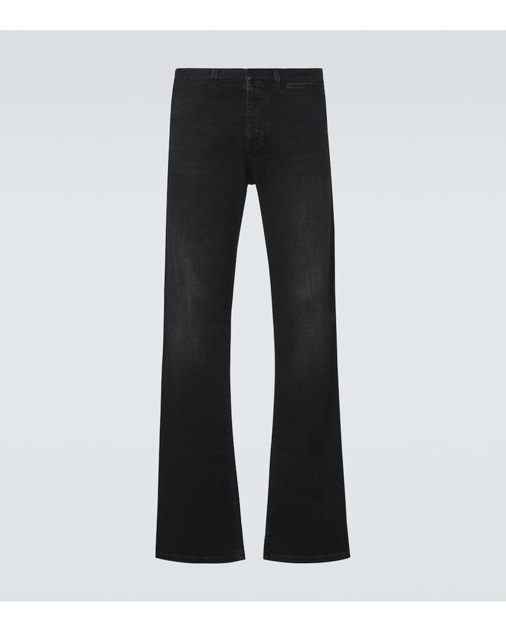 Gucci Black Web Stripe Flared Jeans for men
