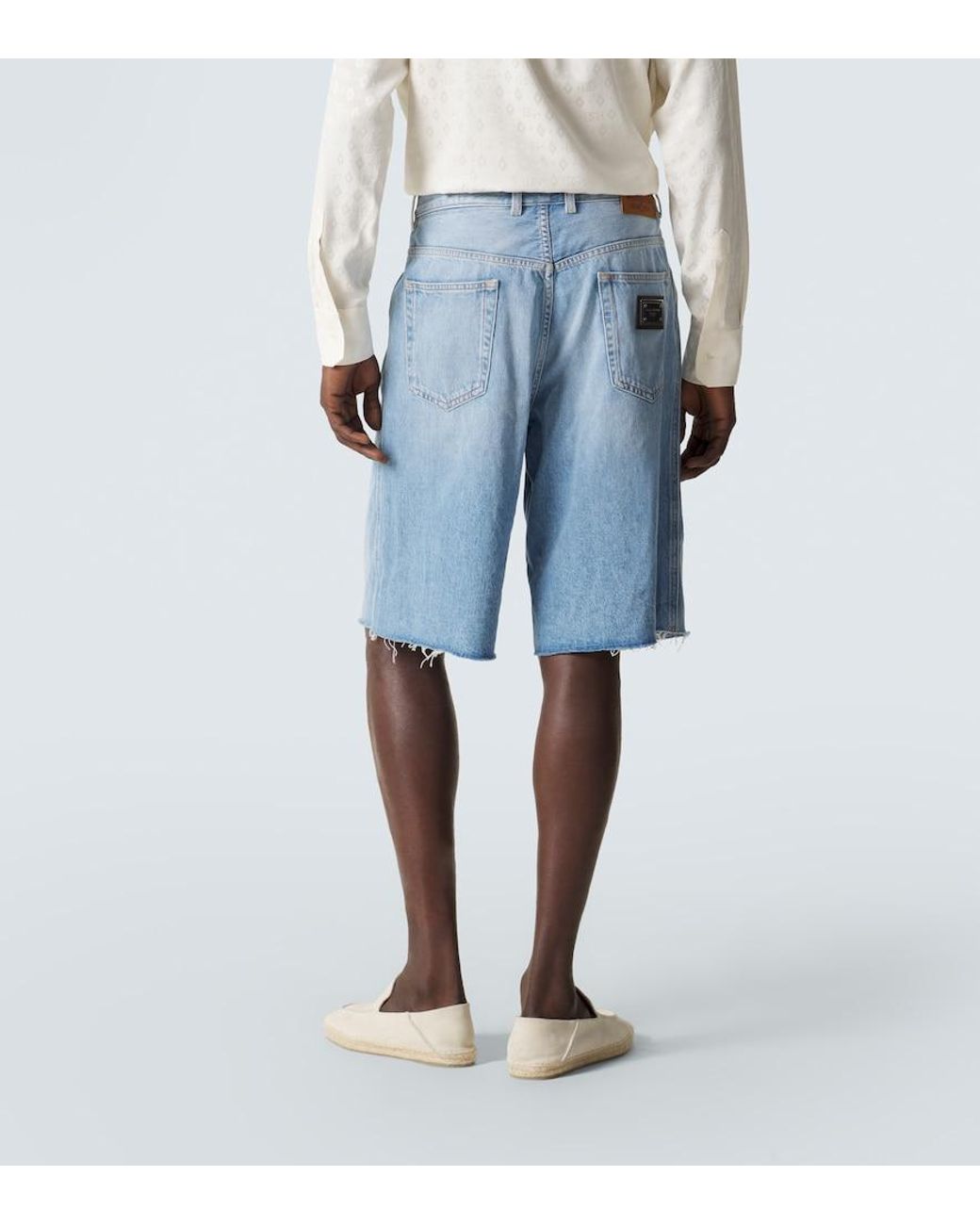 Dolce & Gabbana Blue Denim Bermuda Shorts for men