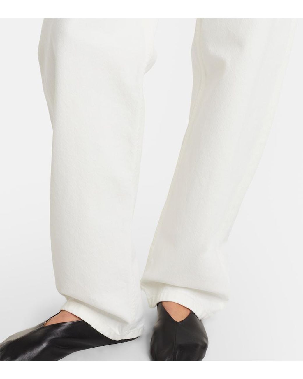 The Row White Burty Straight Jeans