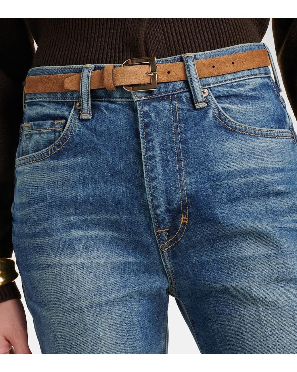Tom Ford Brown Suede Belt