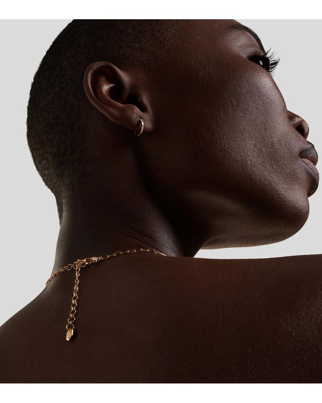 SHAY White Illusion 18Kt Chain Necklace With Diamonds