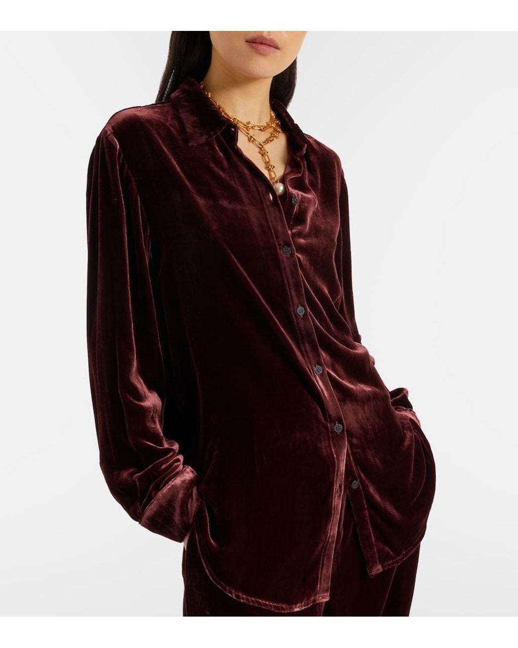 Asceno Black London Velvet Shirt