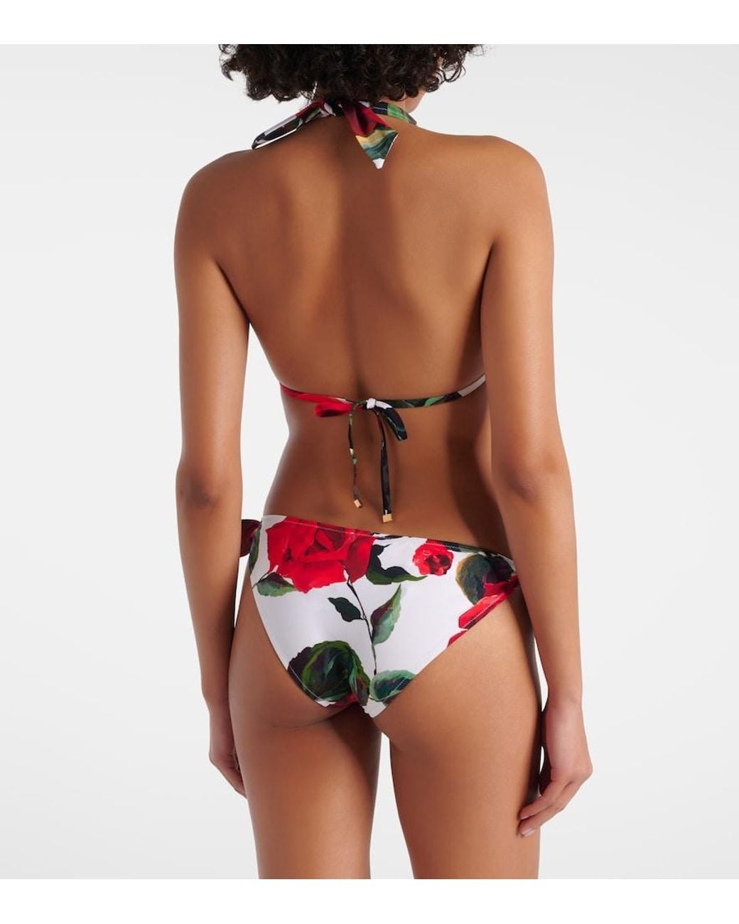 Dolce & Gabbana White Floral Bikini