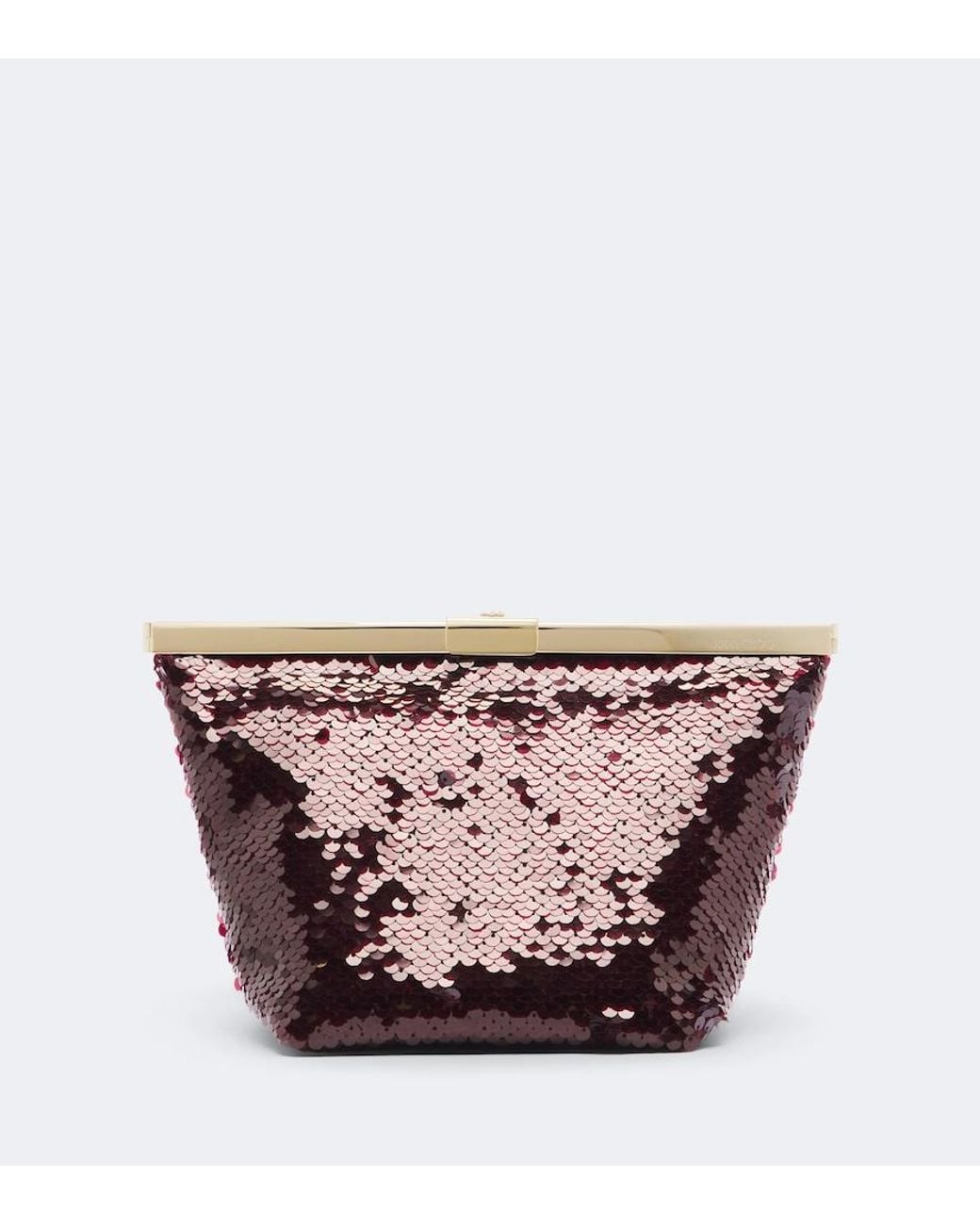 Jimmy Choo Pink Ganache Small Sequined Clutch