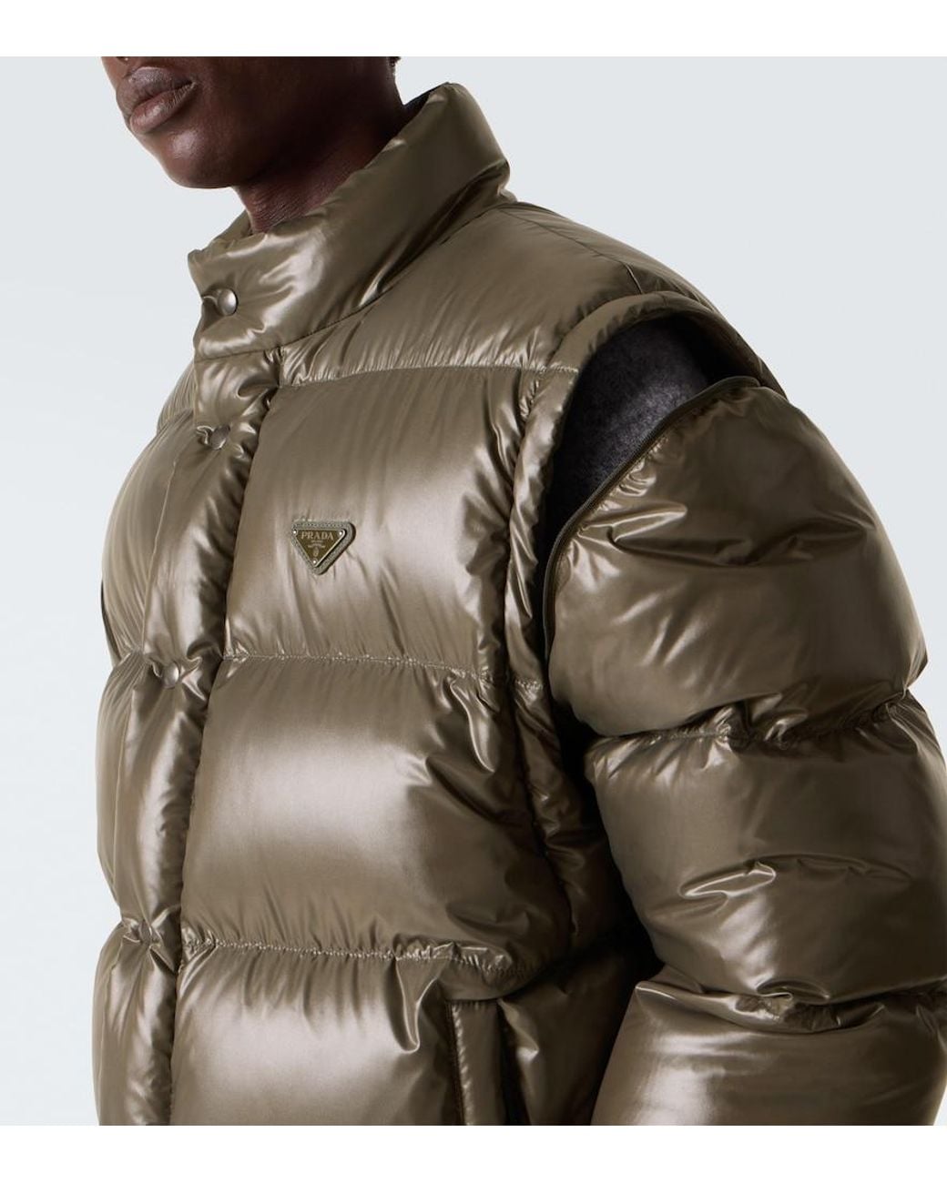 Prada Green Re-Nylon Down Jacket for men