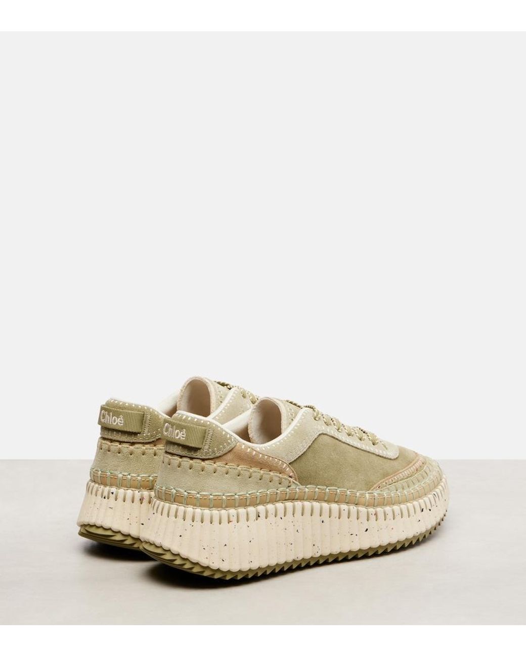 Chloé Metallic Nama Suede Sneakers