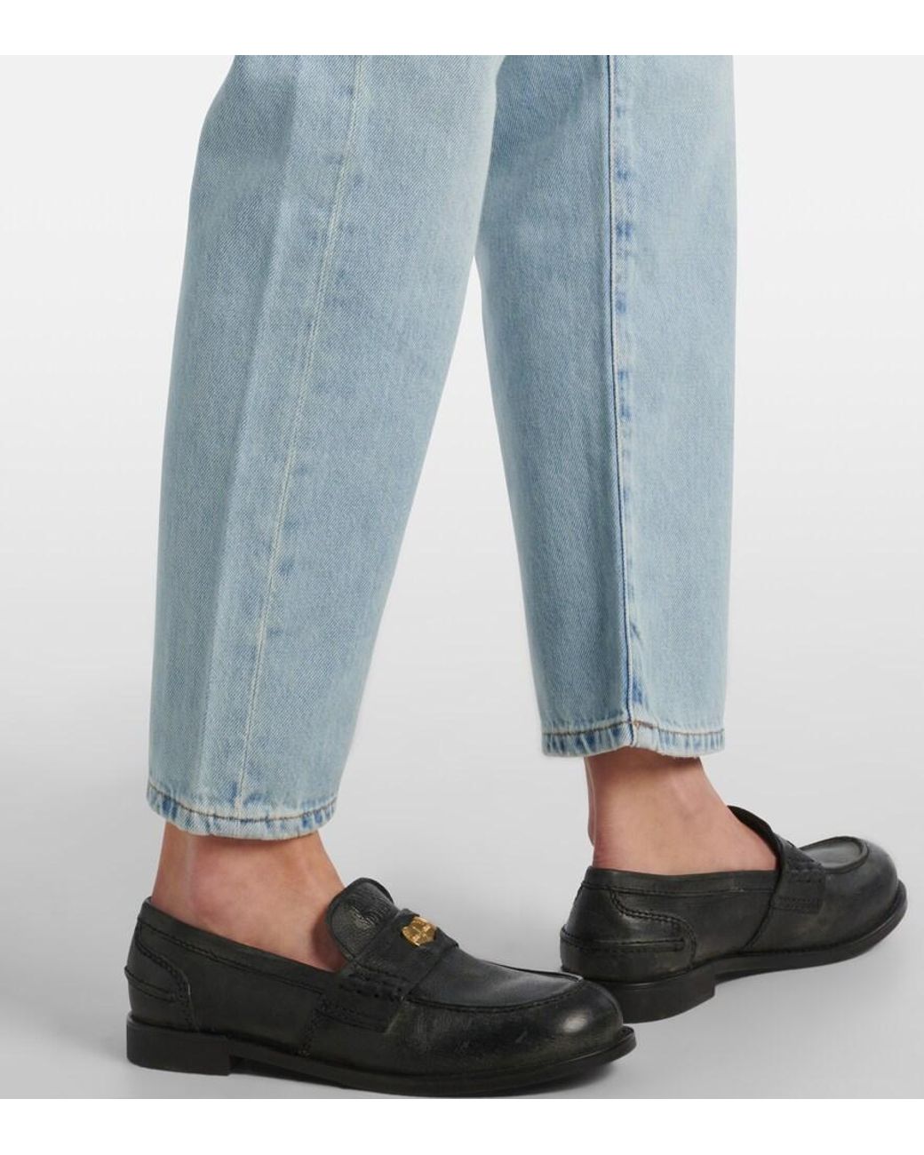 AG Jeans Blue American Mid-Rise Slim Jeans