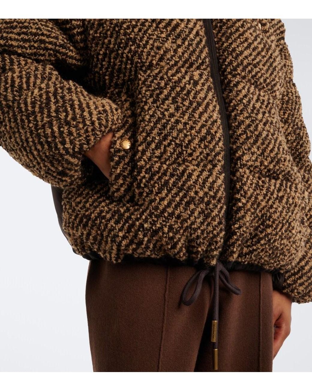 Moncler Brown Dynamique Boucle Down Jacket