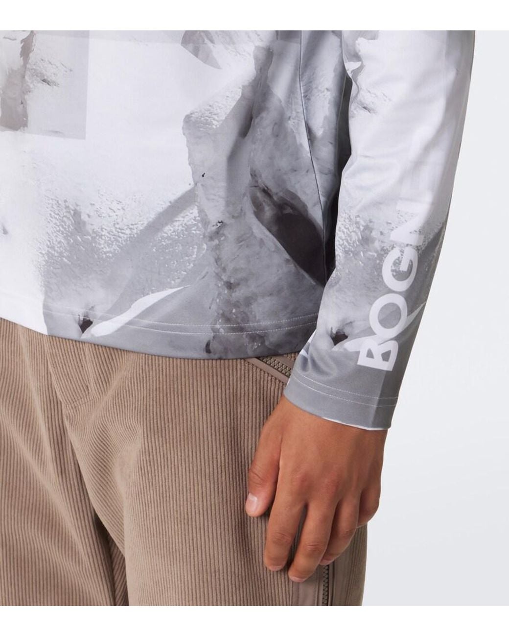 Bogner Purple Verti Printed Ski Top for men