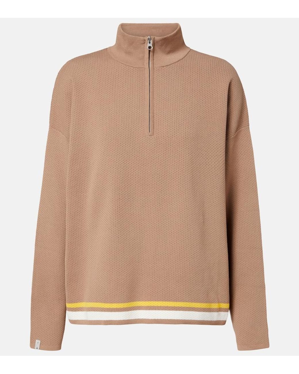 The Upside Natural Veneto Carter Knitted Half-Zip Sweater