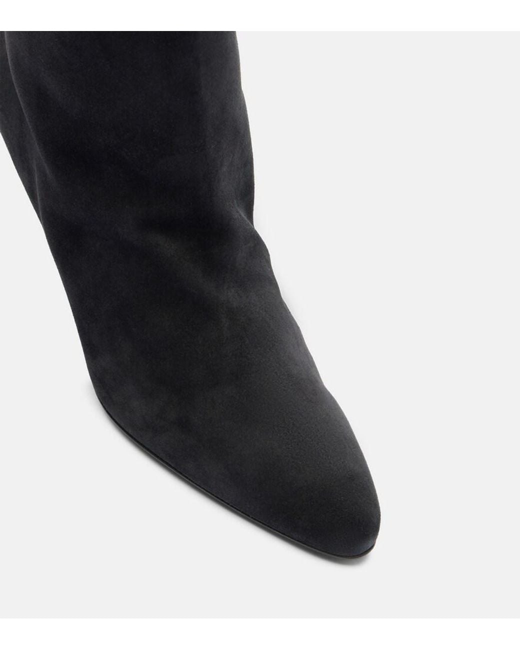 Herbert Levine Black Silhouette Suede Knee-High Boots