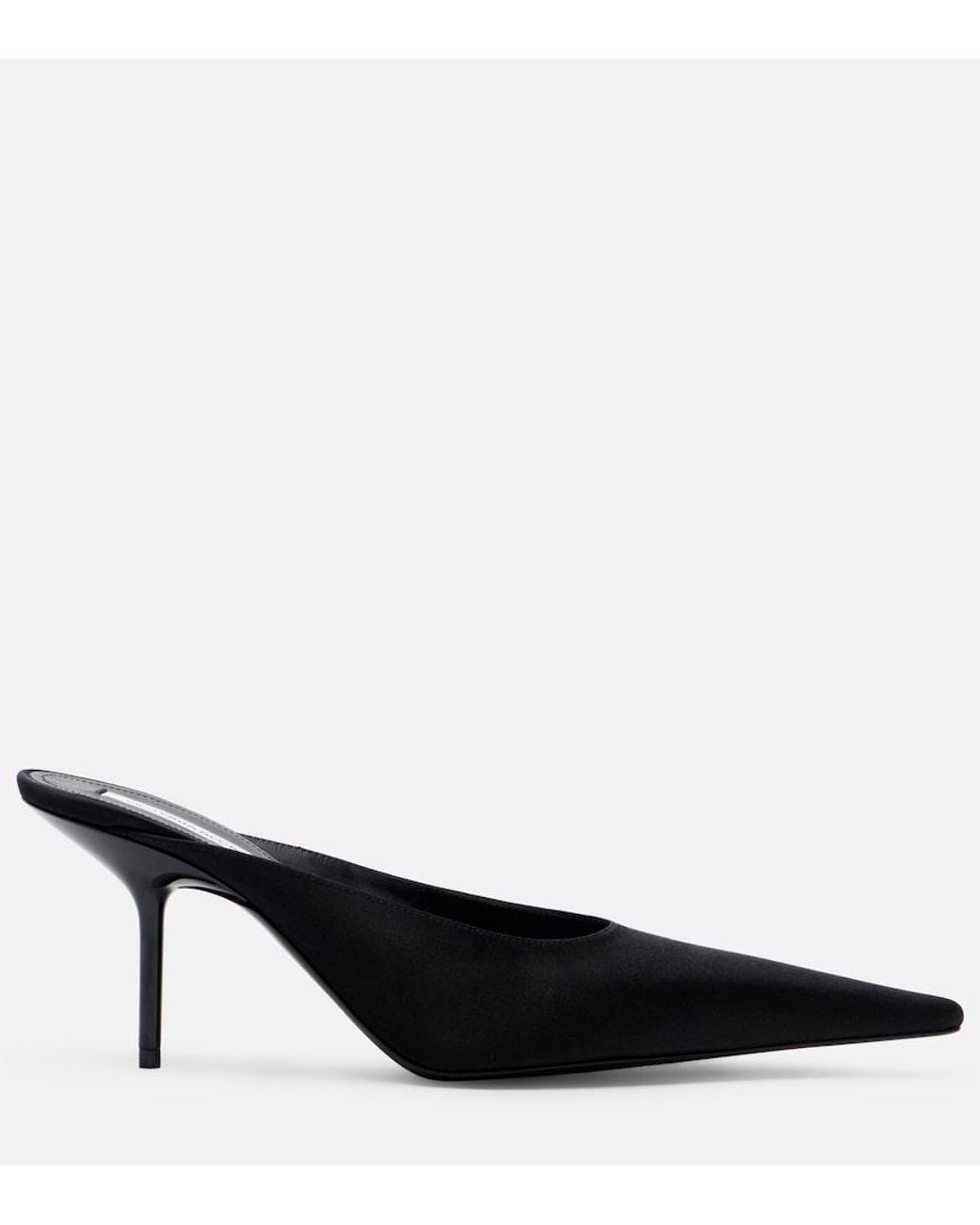 Victoria Beckham Black Sloan Satin Mules