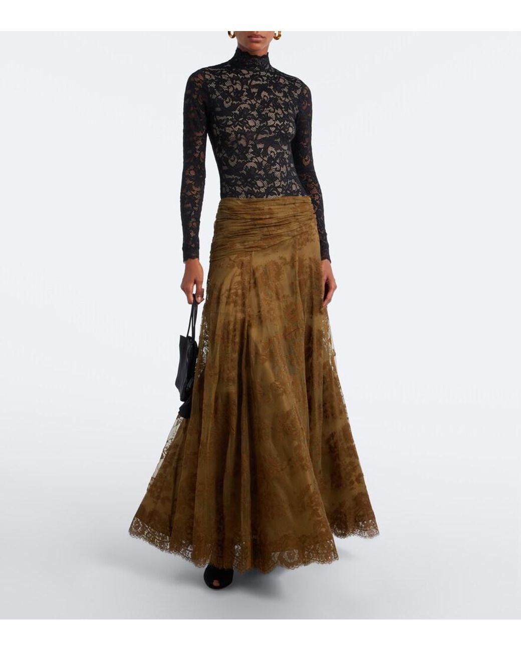 Zimmermann Black Floral Lace Bodysuit
