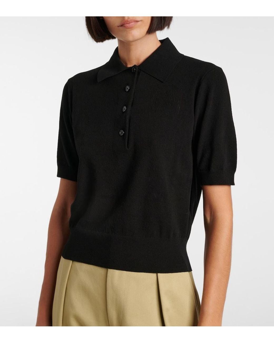 Burberry Black Cotton-Blend Polo Shirt
