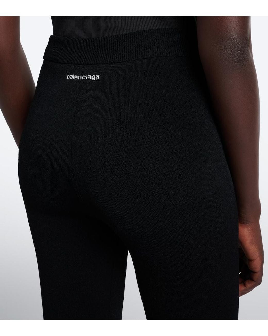 Balenciaga Black Cropped Leggings