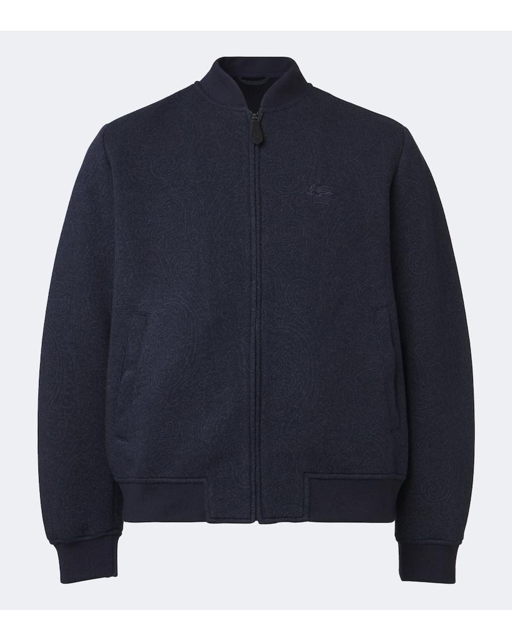 Etro Blue Paisley Bomber Jacket for men