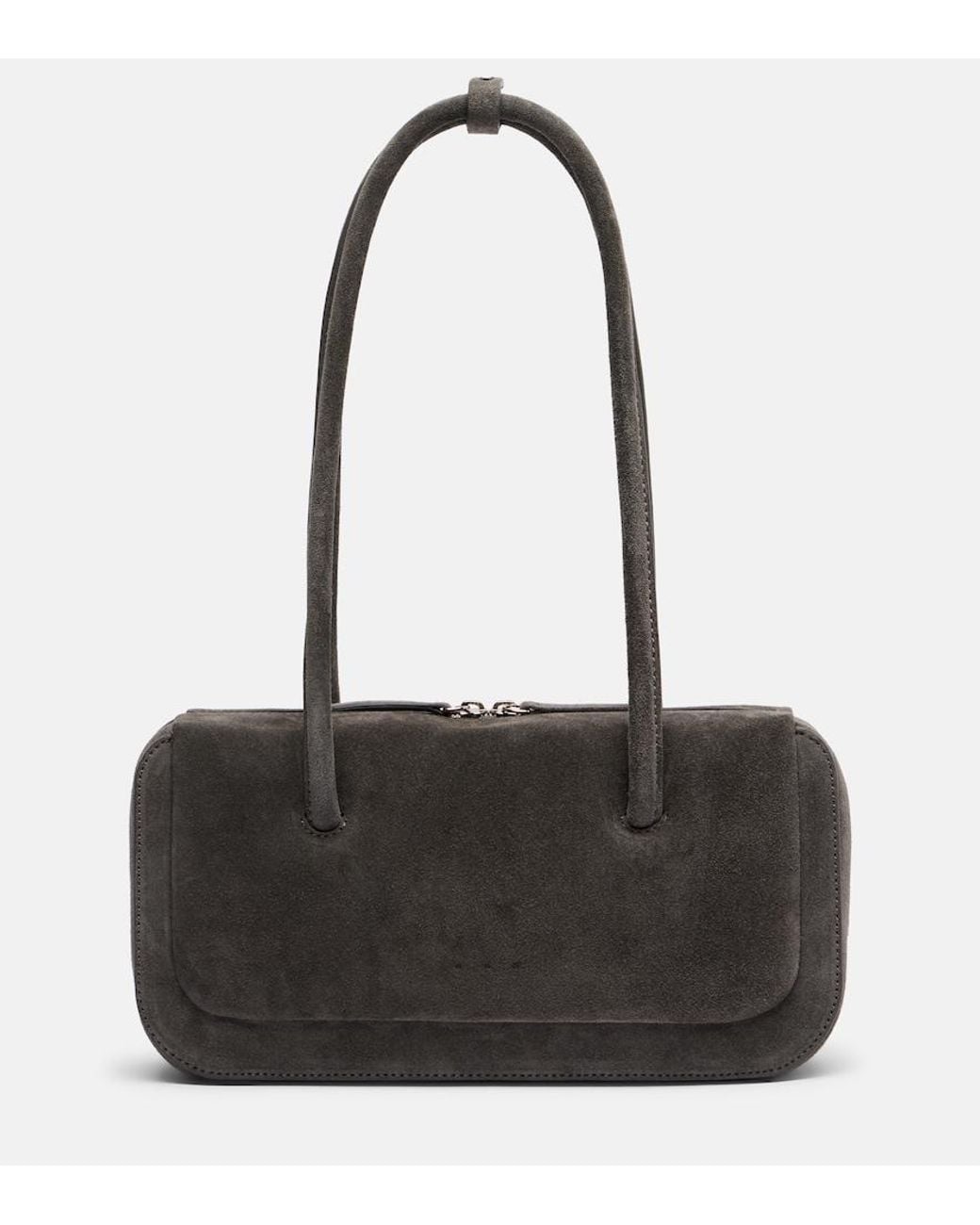 Aesther Ekme Black Lagune Bowling Mini Suede Shoulder Bag