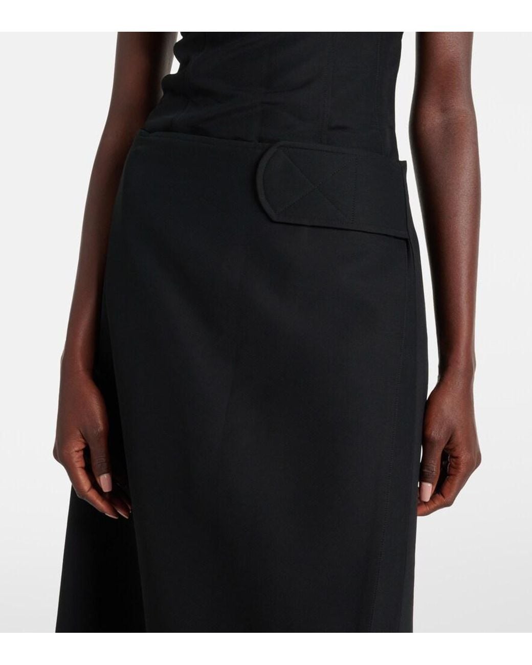Co. Black A-Line Wrap Skirt