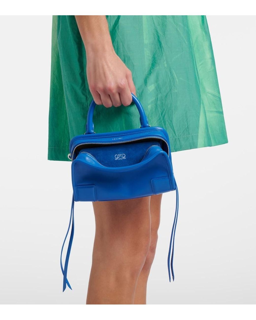 Loewe Blue Amazona 180 Mini Leather Top-Handle Bag