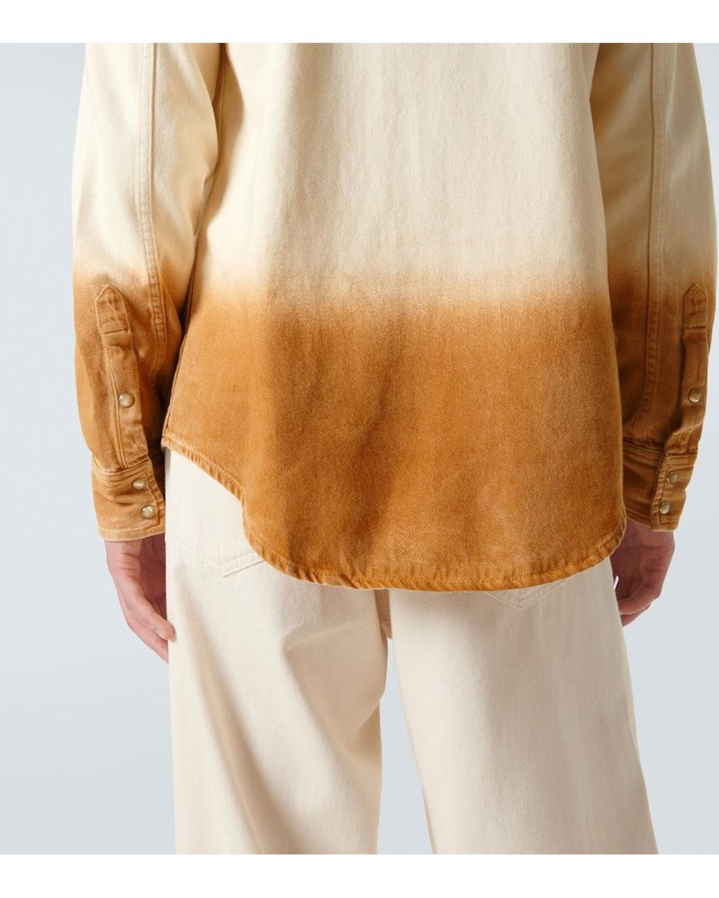 Alanui Natural Bright Hues Printed Denim Shirt for men