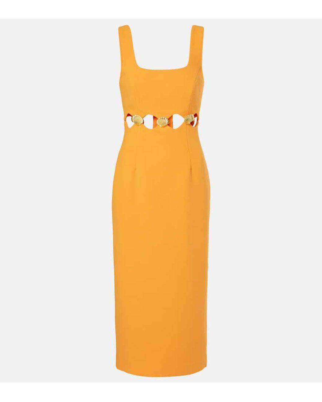 ◆関税込◆【REBECCA VALLANCEC】Antonella cutout midi dress Antonella cutout crêpe midi dress in blue - Rebecca Vallance