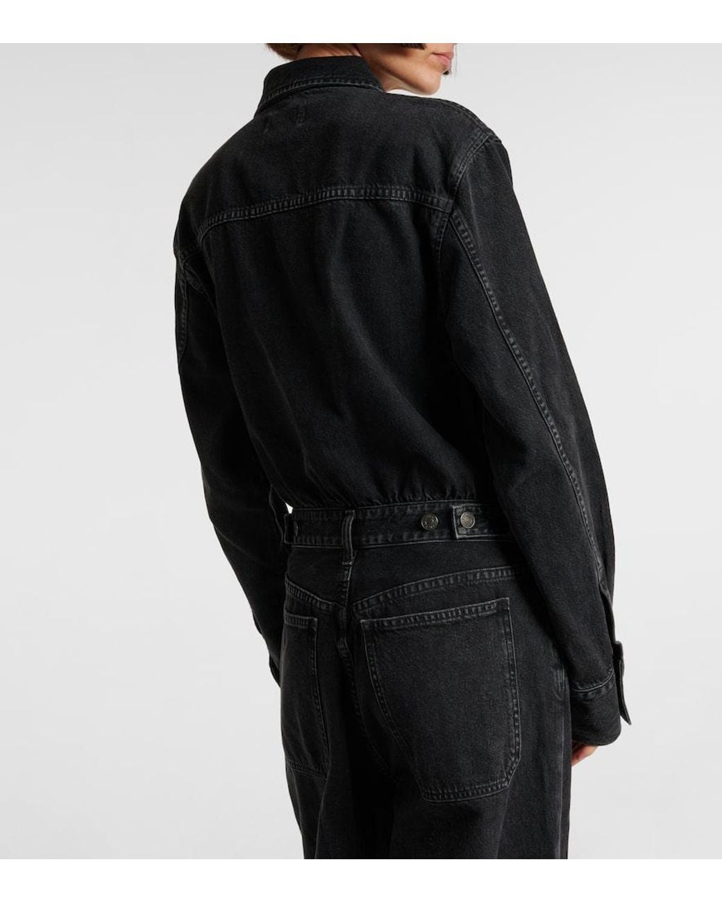 Agolde Black Jumpsuit Tane Aus Denim