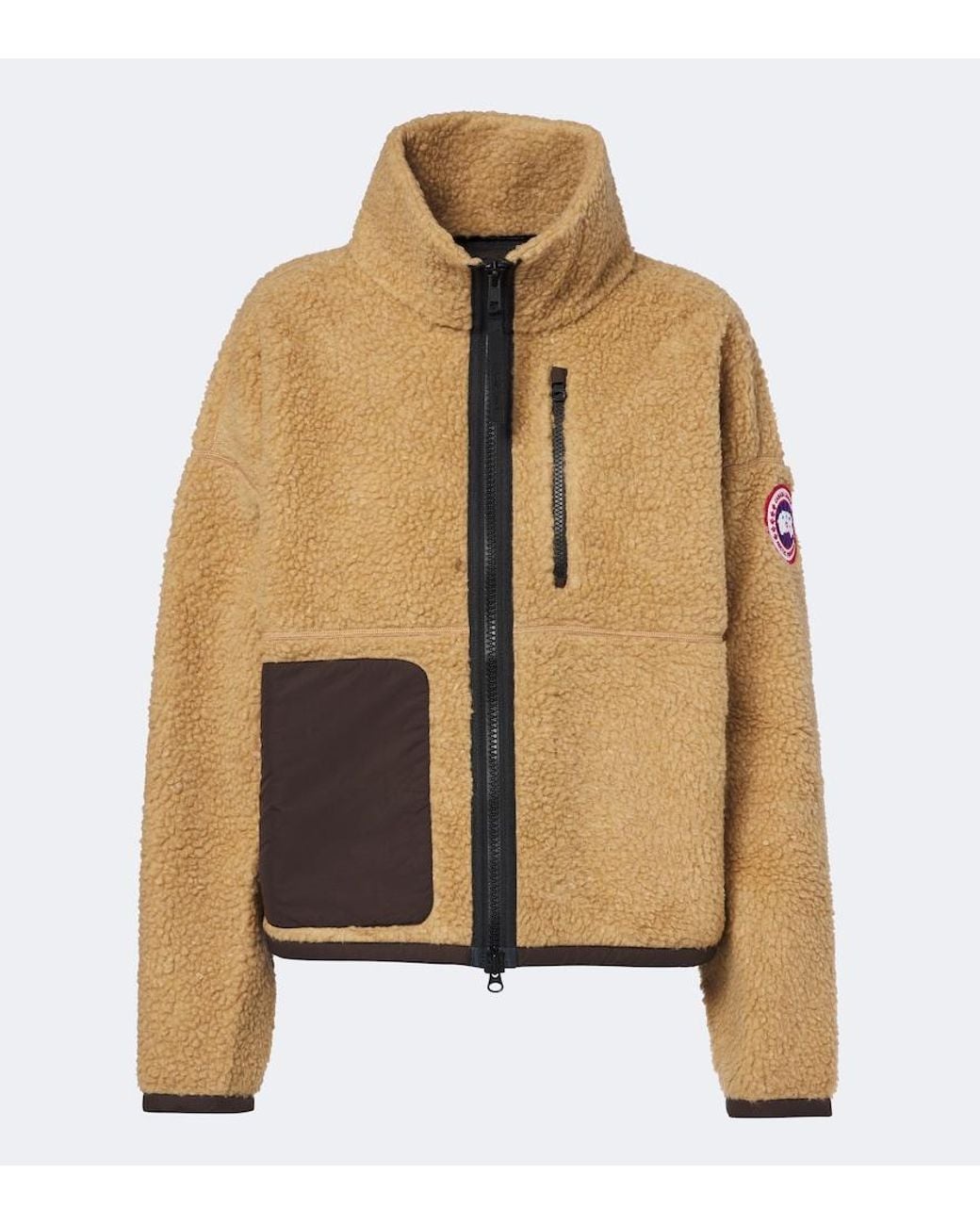 Canada Goose Natural Simcoe Wool-Blend Fleece Jacket