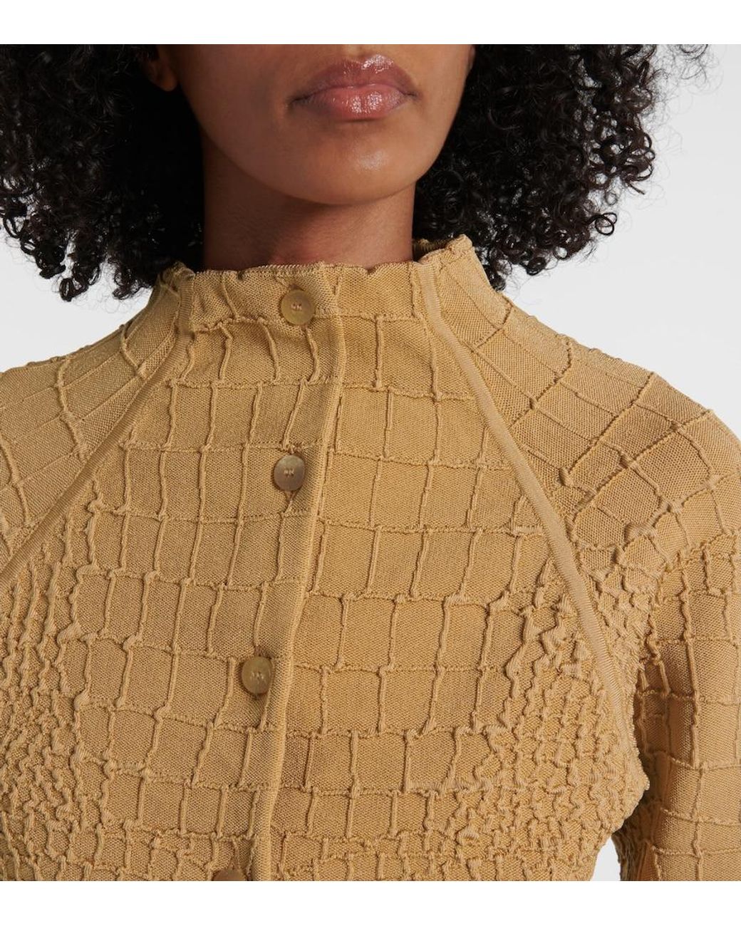 Jacquemus Natural Scala Croc-Effect Cardigan