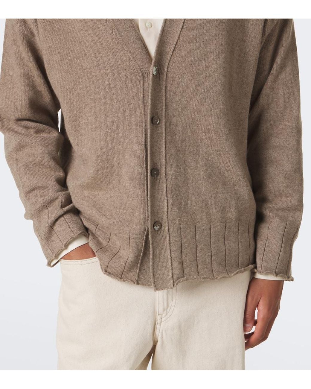 STÒFFA Brown Cashmere Cardigan for men