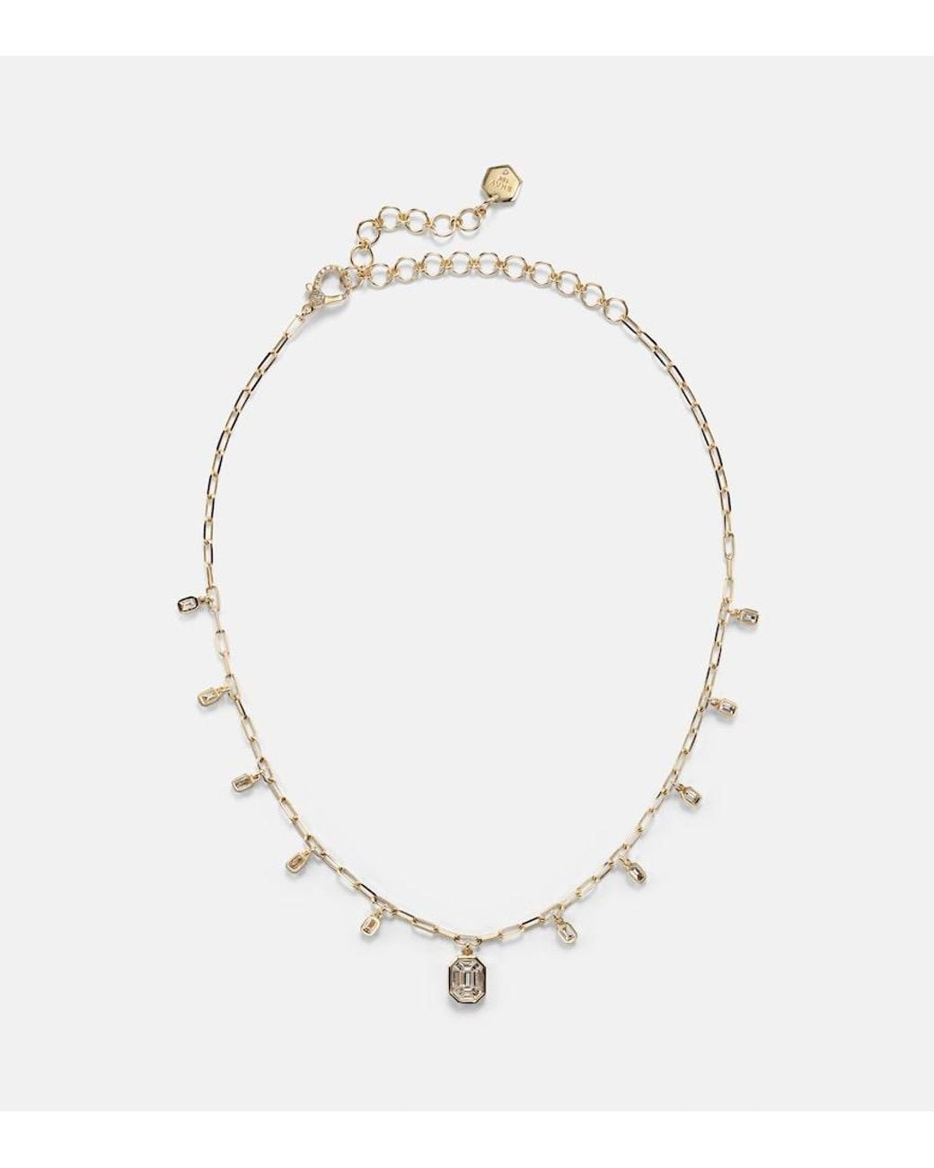 SHAY White Illusion 18Kt Chain Necklace With Diamonds