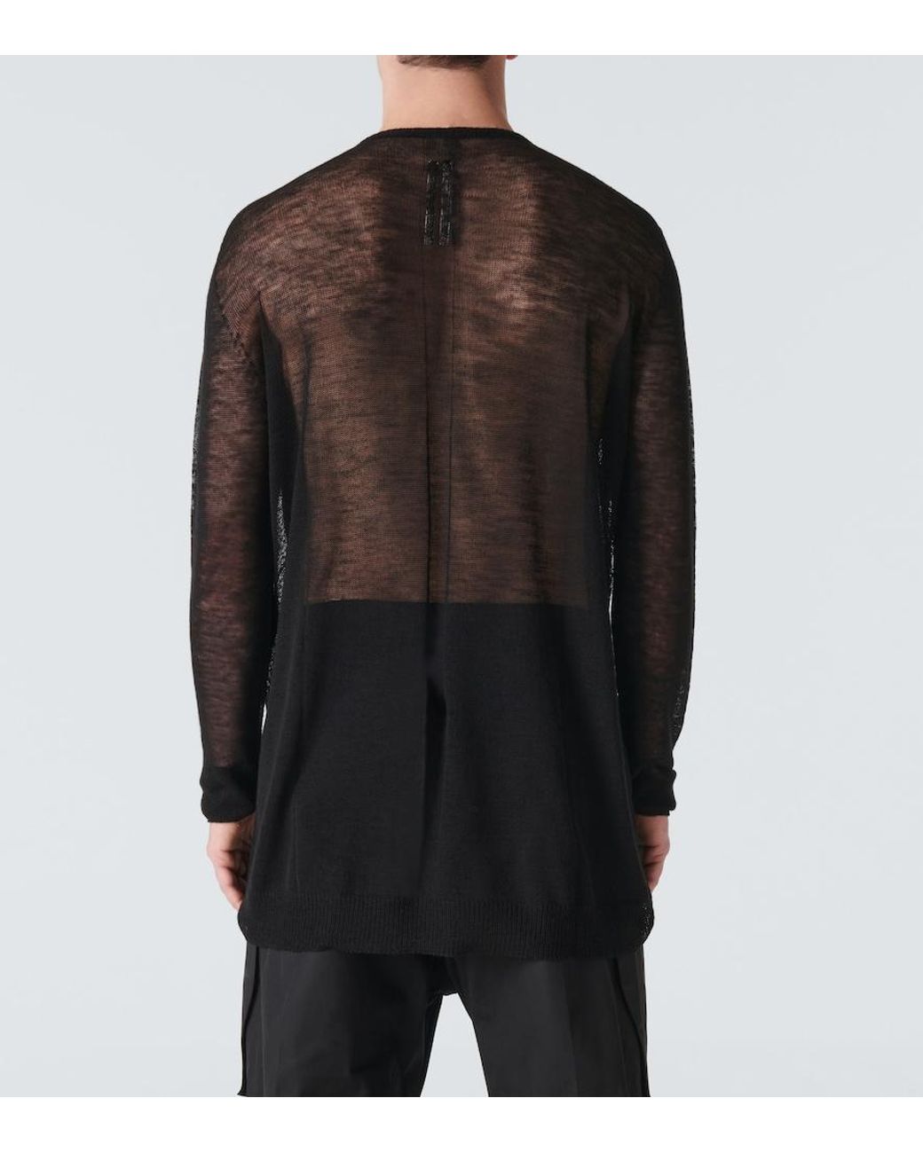 Rick Owens Gray Wool Sweatshirt for men
