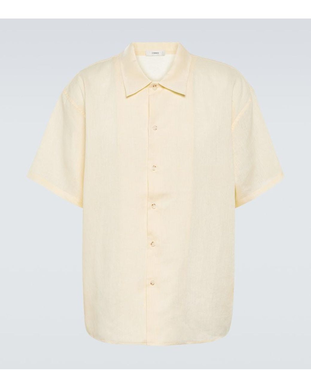 Commas Natural Oversized Linen Shirt for men