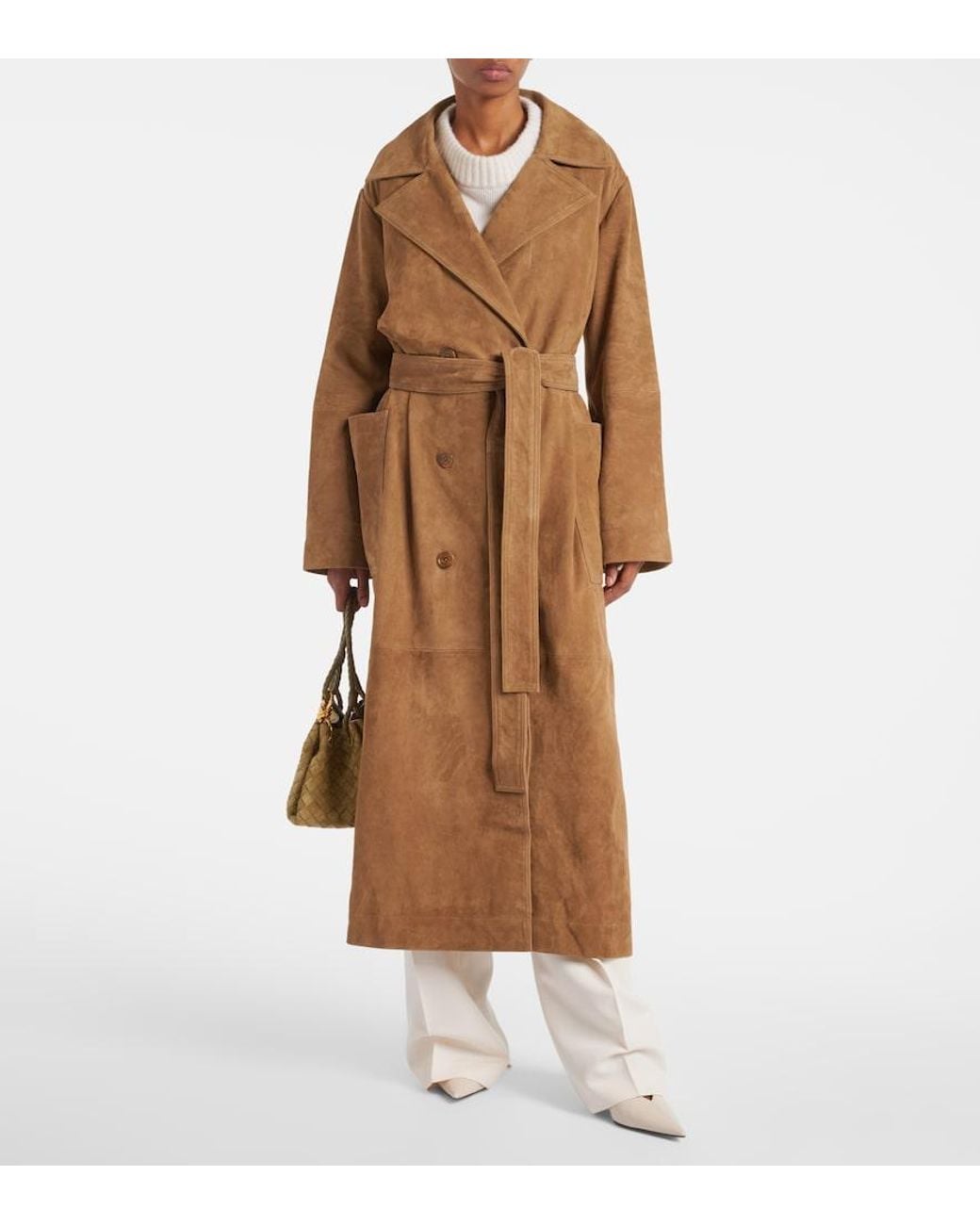 Rohe Natural Suede Wrap Coat