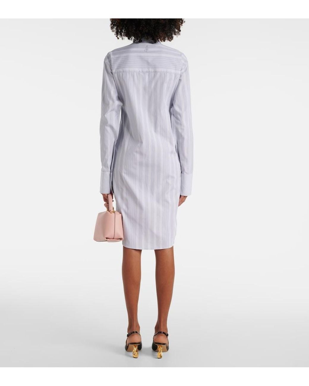 J.W. Anderson Blue Striped Cotton Shirt Dress