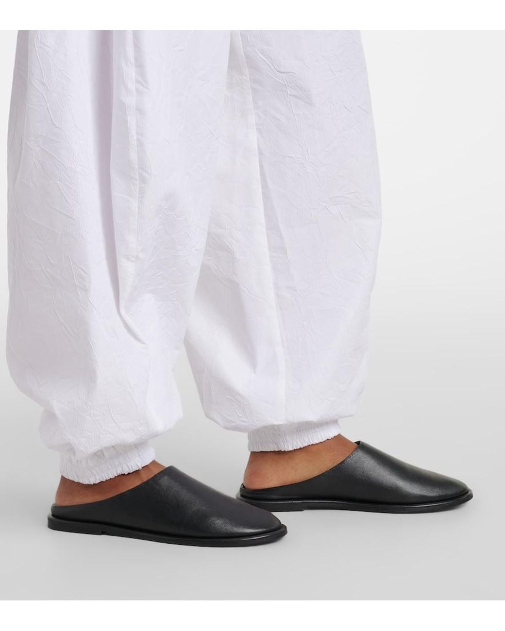Rohe White Cotton-Blend Barrel-Leg Pants