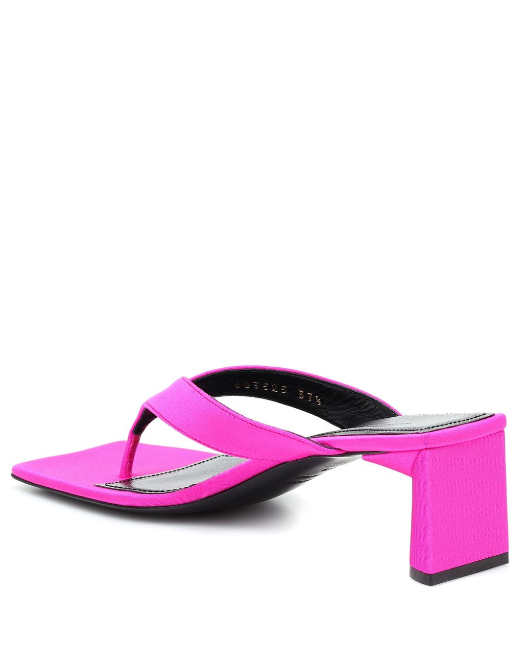 Balenciaga Synthetic Double Square 60mm Open Back Sandal in Pink | Lyst