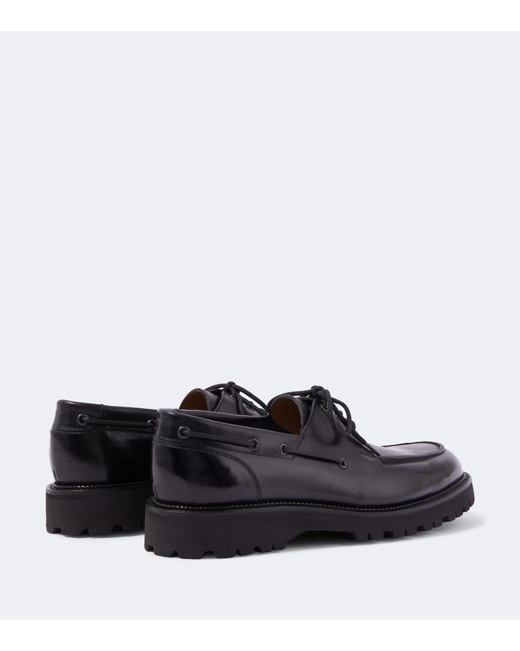 John Lobb Segelschuhe Tide Aus Leder in Black für Herren