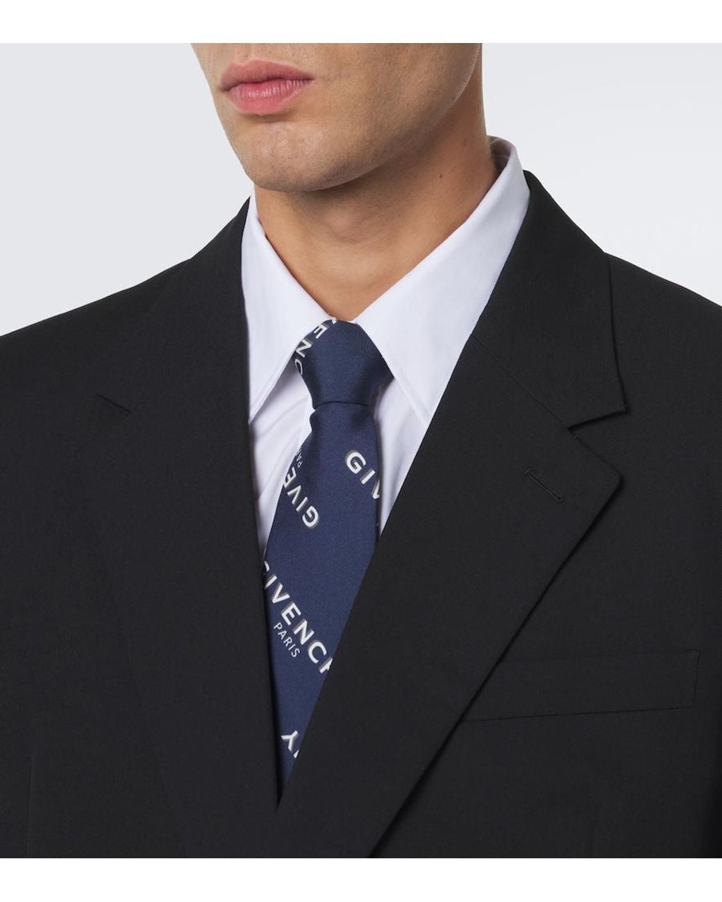 Givenchy Blue Shadow Silk Tie for men