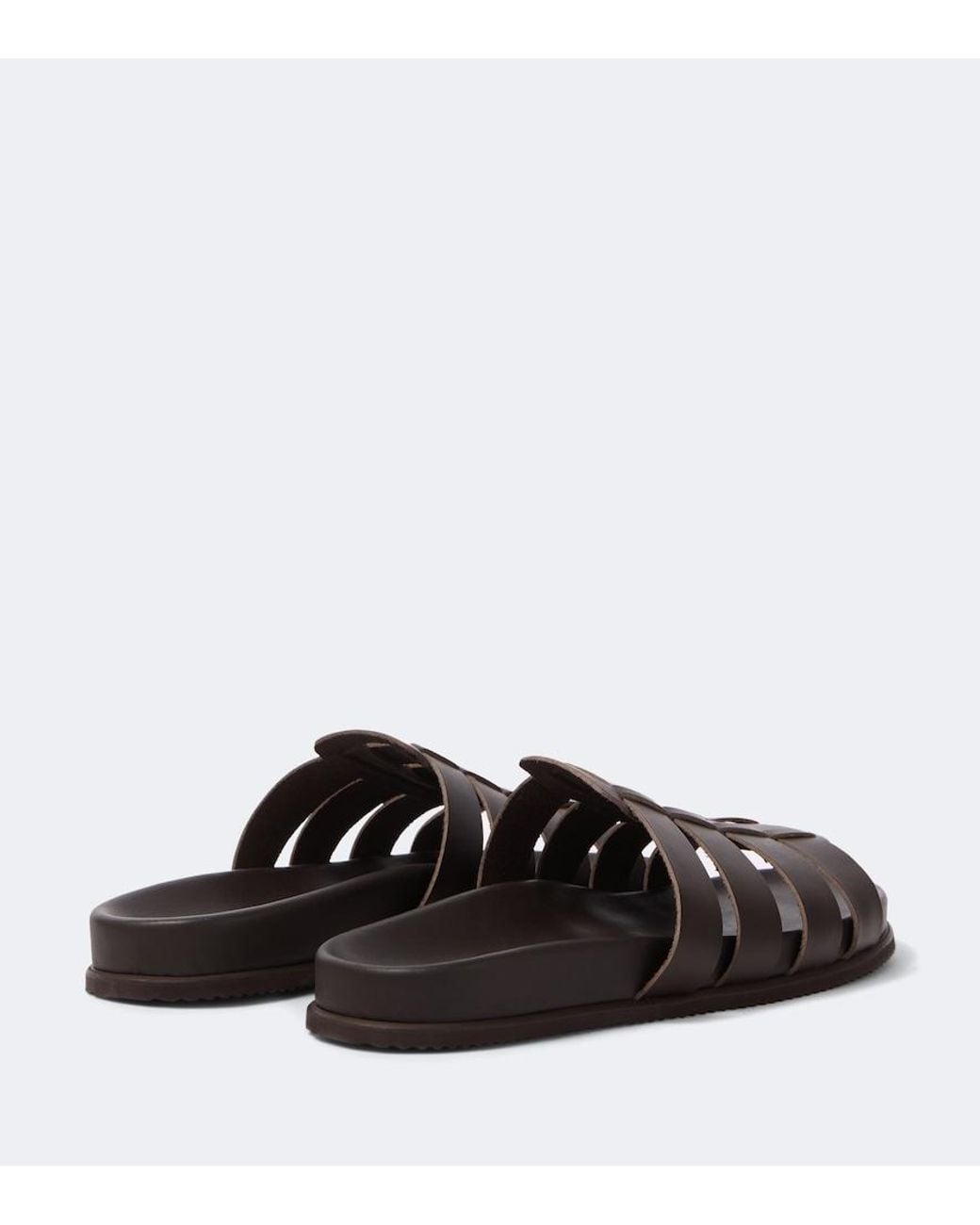 Ancient Greek Sandals Brown Laodamas Leather Fisherman Sandals for men