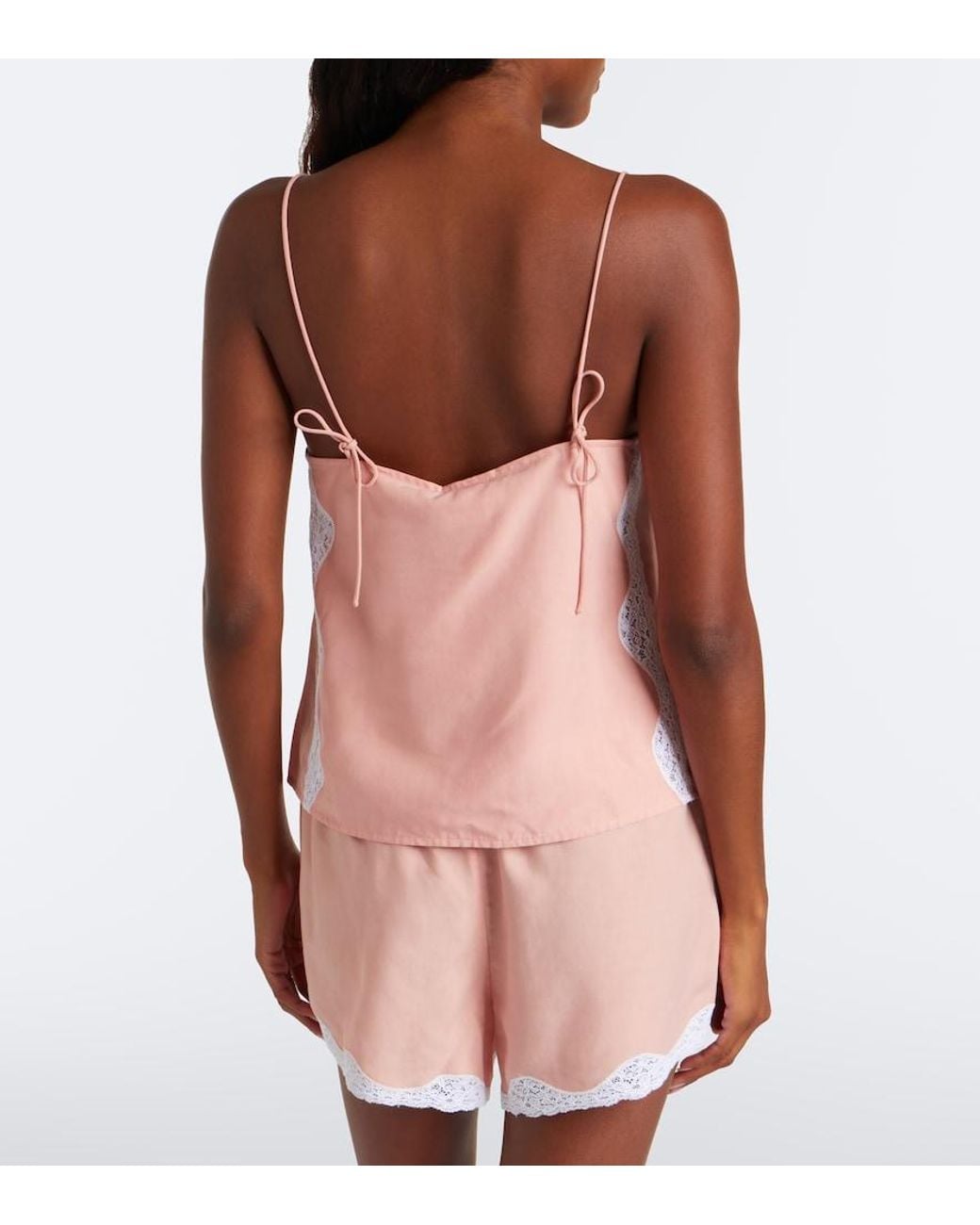 Posse Pink Tabitha Lace-Trimmed Shorts