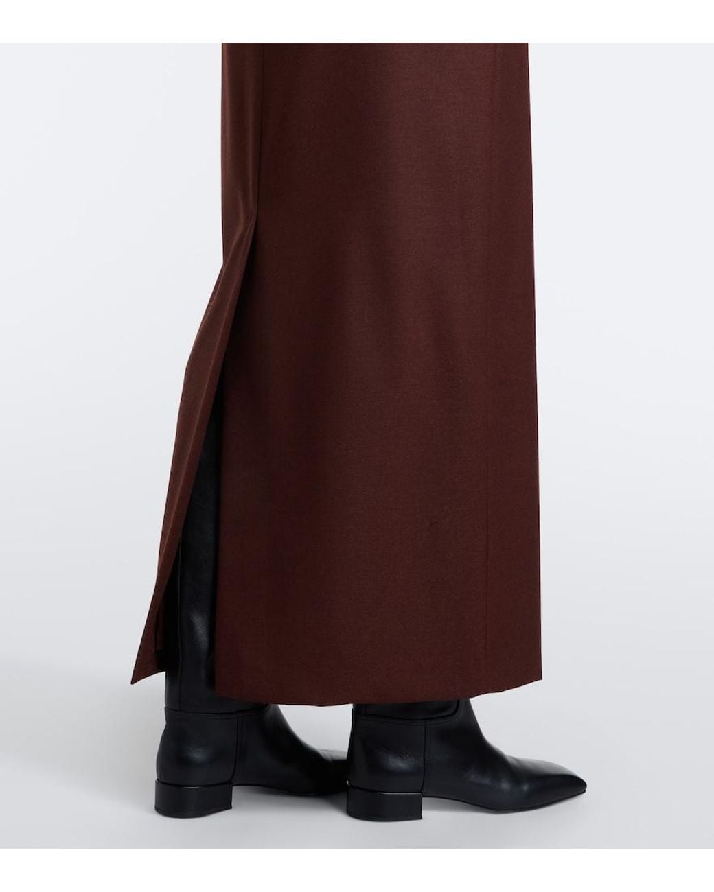 Max Mara Purple Virgin Wool Maxi Skirt