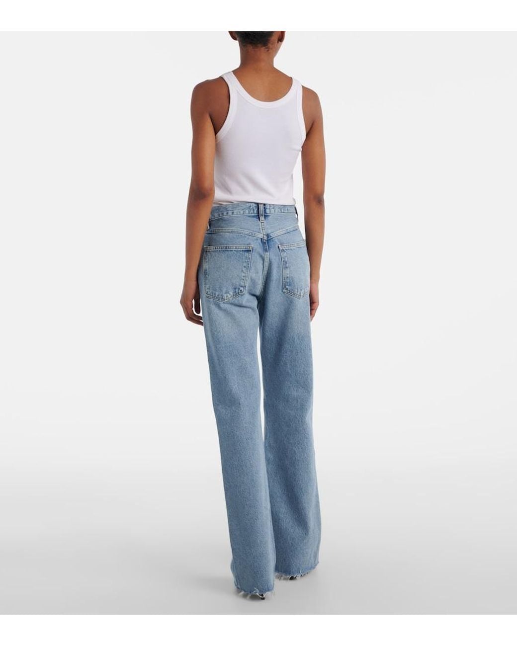 Agolde Blue Leena High-Rise Flared Jeans