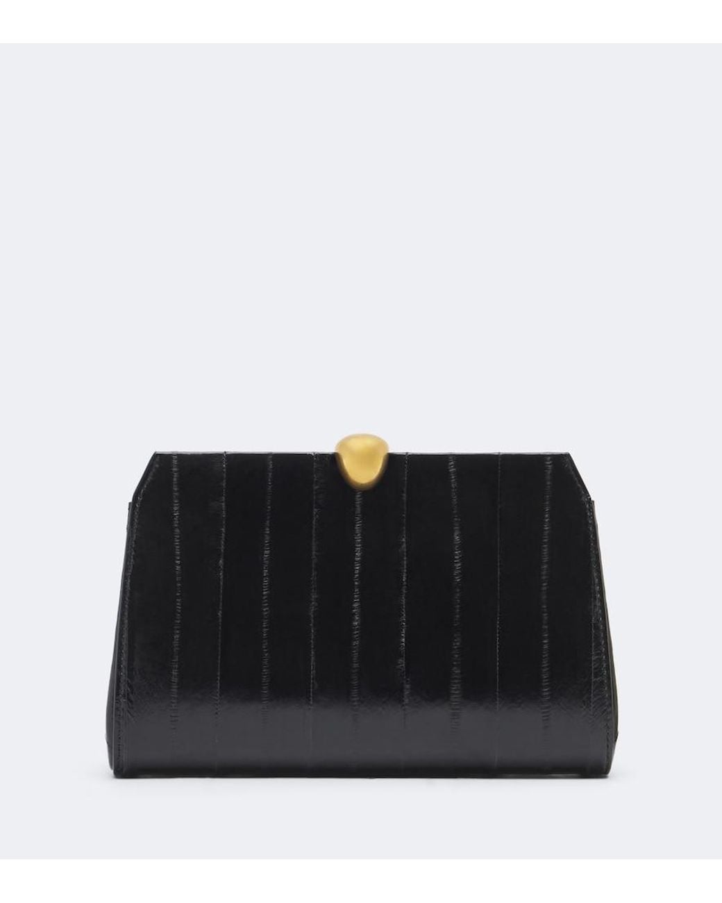 Nour Hammour Black Lou Eel Leather Clutch